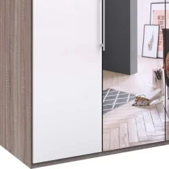 Wohnen Kleiderschränke|Schränke<2-türiger Schlafzimmerschrank mit Spiegel - Empresian
