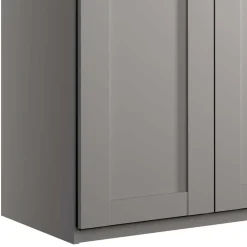 Wohnen Kleiderschränke|Schränke<5-türiger Schlafzimmer-Schrank in Hellgrau - Ridonna