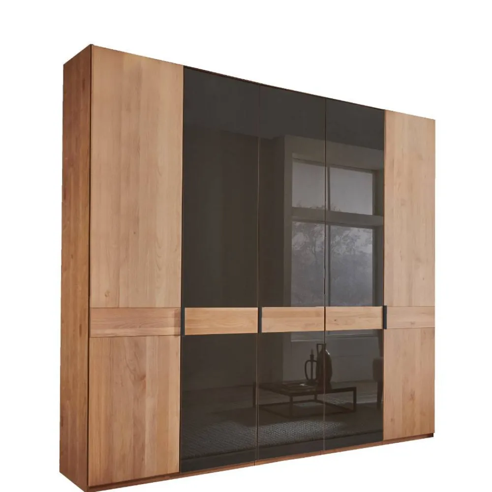 Wohnen Kleiderschränke<5-türiger Schlafzimmer-Schrank in Erle teilmassiv - Hung