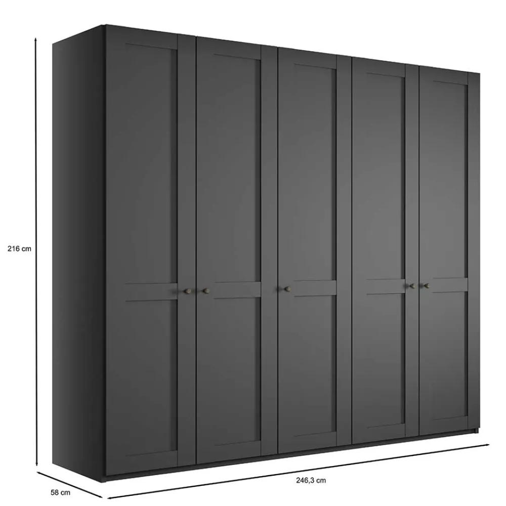Wohnen Kleiderschränke|Schränke<5-türiger Schlafzimmerschrank - modernes Landhaus - Mataram