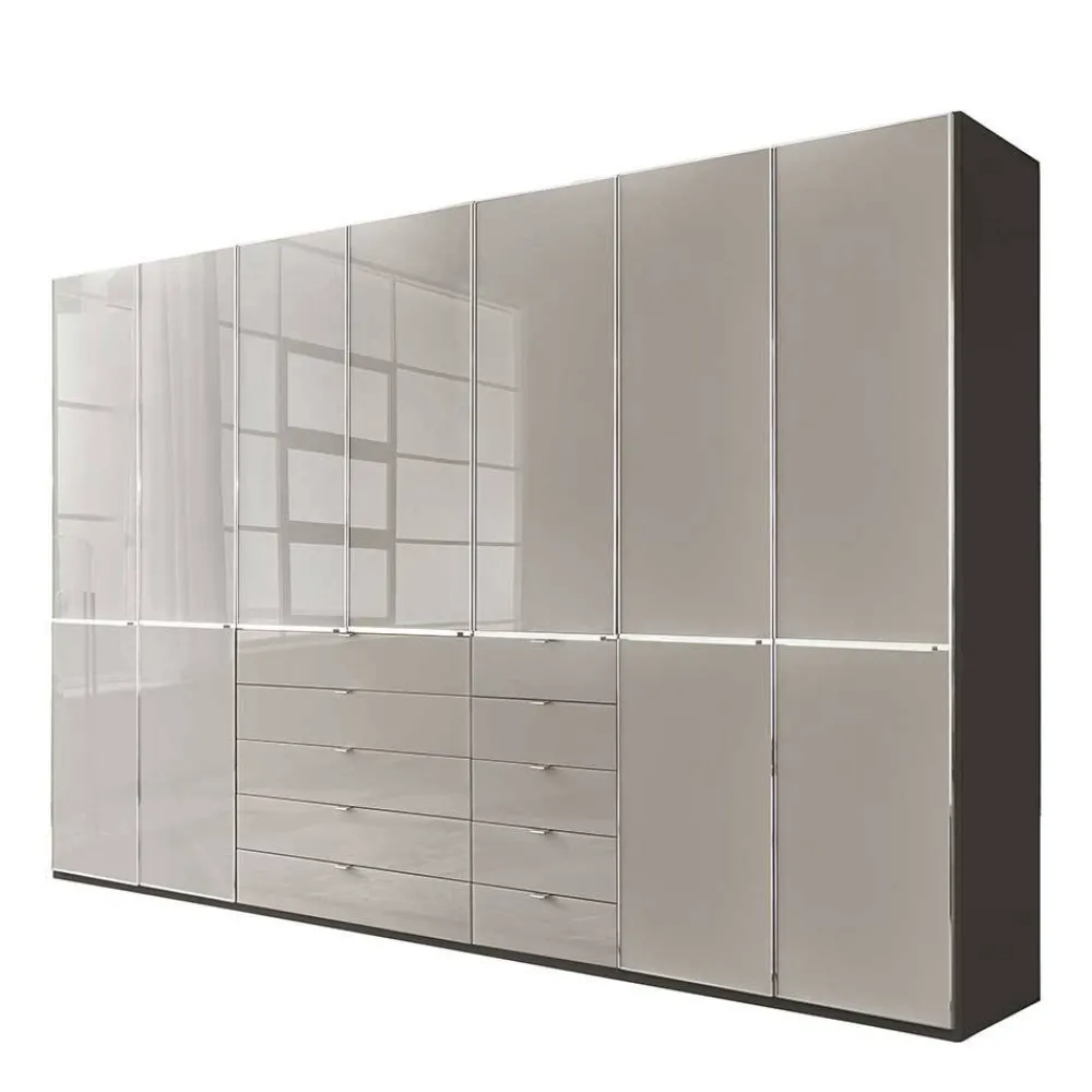 Wohnen Kleiderschränke|Schränke<7-türiger Schlafzimmer-Schrank zweifarbig - Korcula