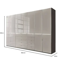 Wohnen Kleiderschränke|Schränke<7-türiger Schlafzimmer-Schrank zweifarbig - Korcula