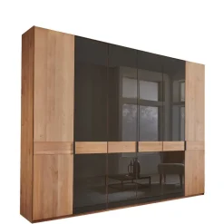 Wohnen Kleiderschränke|Schränke<6-türiger Schlafzimmerschrank mit Glas - Hung