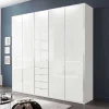 Wohnen Kleiderschränke<5-türiger Schlafzimmerschrank in Weiß Glasfront - Rocca