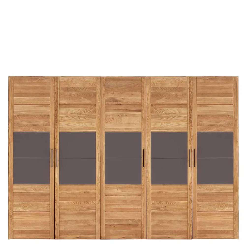 Wohnen Kleiderschränke|Schränke<5-türiger Schlafzimmerschrank in Wildeiche - Zaisan