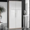 Wohnen Kleiderschränke<2-türiger Schlafzimmerschrank in Weiß Hochglanz - Grands