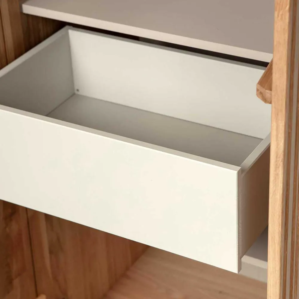 Wohnen Vitrinen|Schränke<2-türiger Schrank in Eiche & Schwarz - Banyo