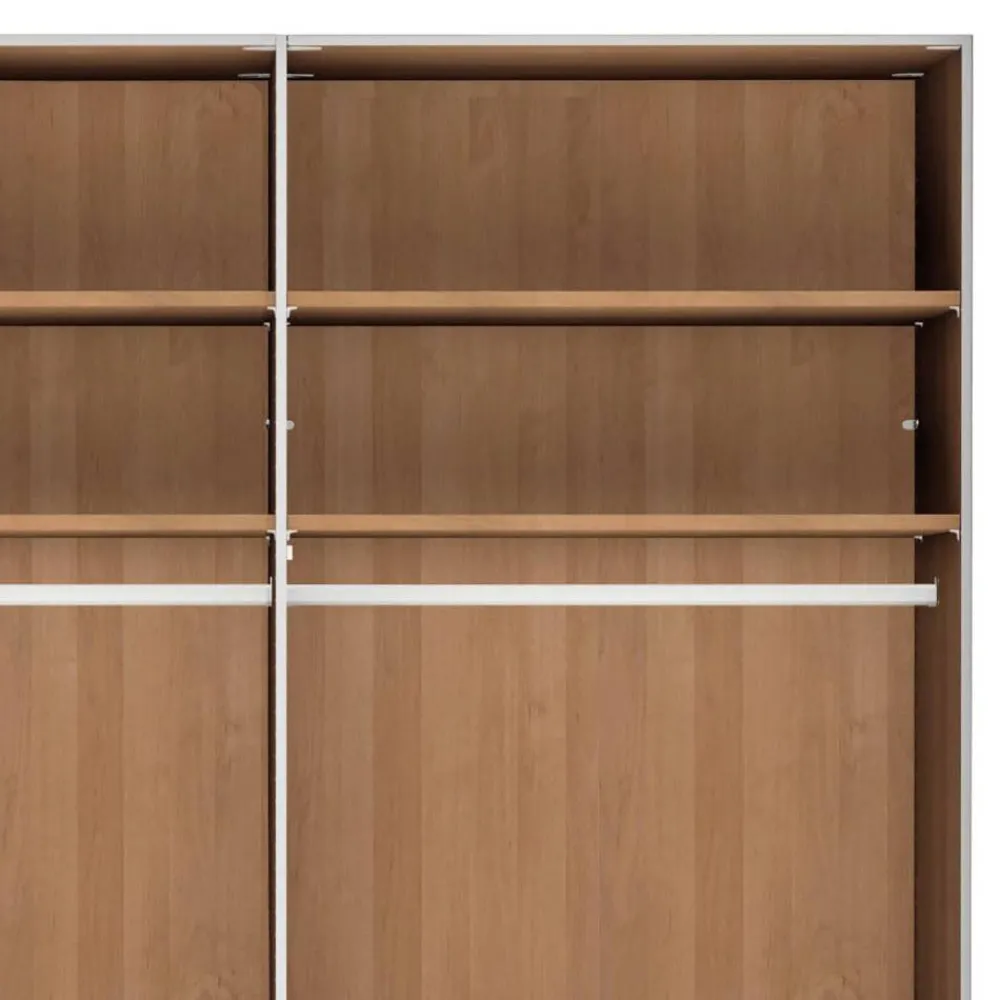 Wohnen Kleiderschränke|Schränke<6-türiger Schrank mit Glas Dunkelbraun - Hung