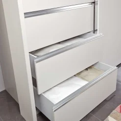 Wohnen Schränke<4-türiger Schwebetürenschrank in Weiß - Highlamp