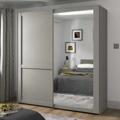 Wohnen Kleiderschränke|Schränke<2-türiger Schwebetüren-Schrank mit Spiegel - Ridonna
