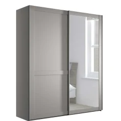 Wohnen Kleiderschränke|Schränke<2-türiger Schwebetüren-Schrank mit Spiegel - Ridonna