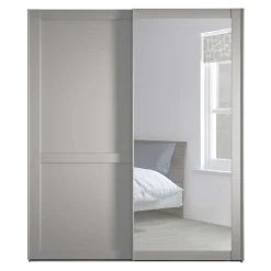 Wohnen Kleiderschränke|Schränke<2-türiger Schwebetüren-Schrank mit Spiegel - Ridonna