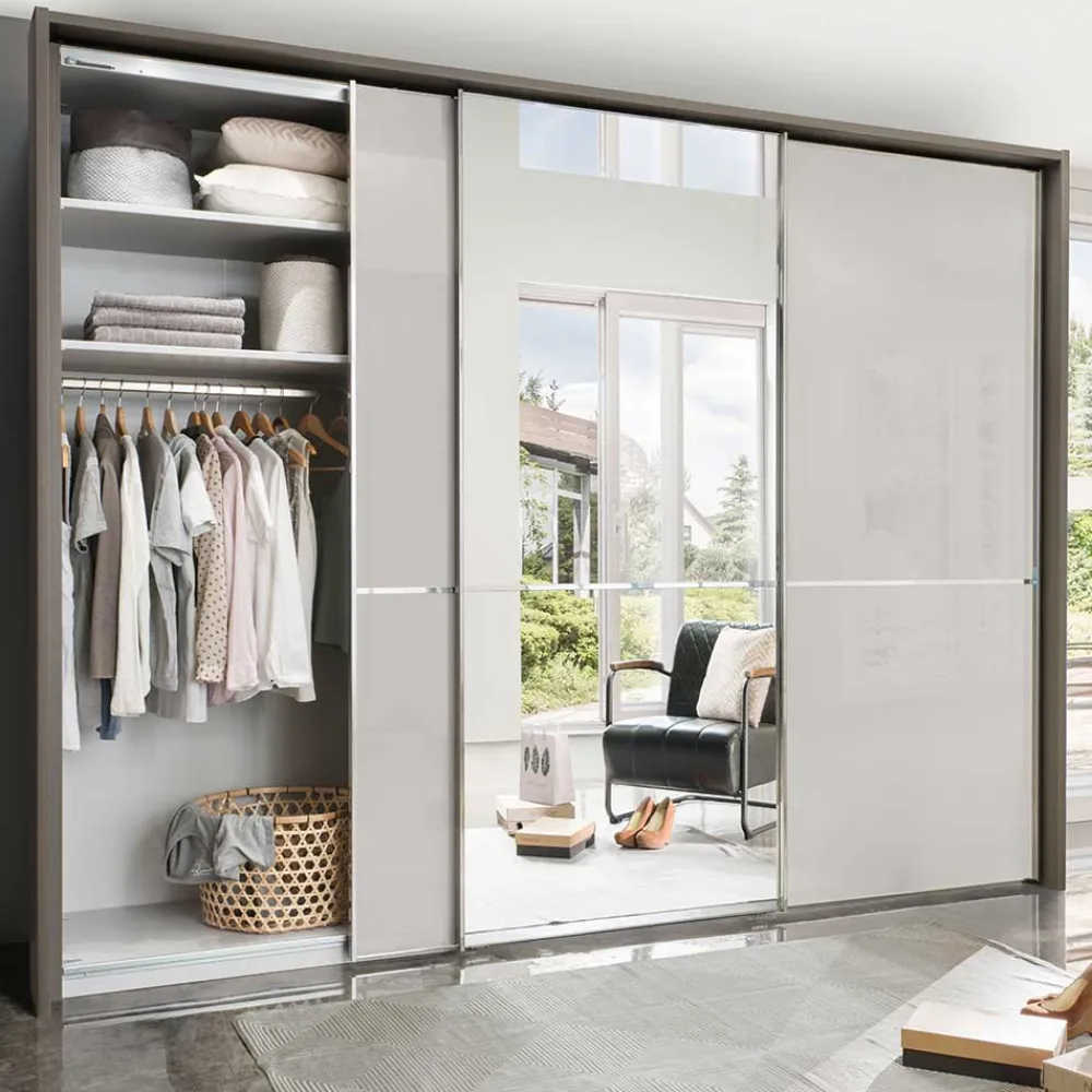 Wohnen Schränke|Kleiderschränke<3-türiger Schwebetürenschrank mit Passepartout - Ostranca