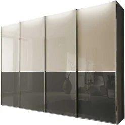 Wohnen Kleiderschränke|Schränke<4-türiger Schwebetüren-Schrank mit Glas Front - Scolari
