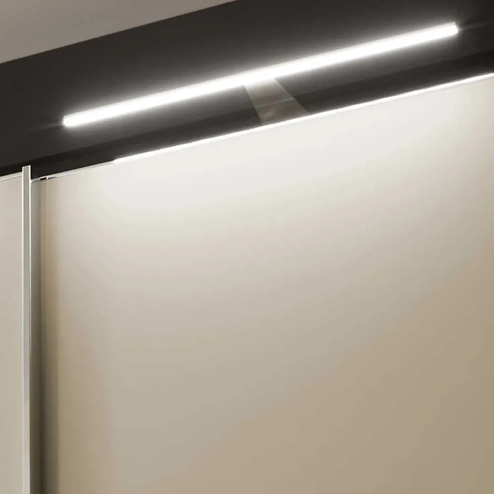 Wohnen Kleiderschränke|Schränke<4-türiger Schwebetüren-Schrank mit Glas Front - Scolari