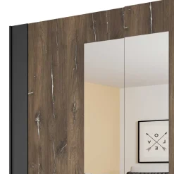Wohnen Kleiderschränke<2-türiger Schwebetürenschrank mit Spiegel - 200x213x64 - Rose