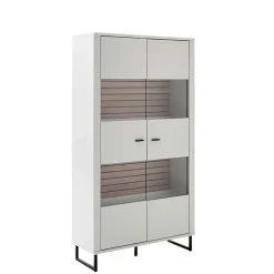 Wohnen Vitrinen<2-türiger Vitrinenschrank mit Metallgriffen - Varzino