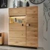 Wohnen Highboards|Schränke<2-türiger Wohnzimmerschrank mit LED Beleuchtung - Xeddos