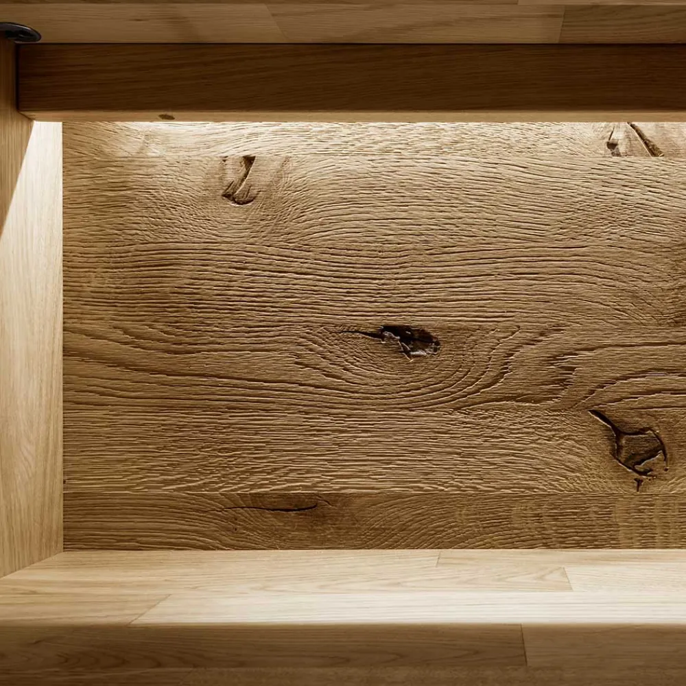 Wohnen Highboards|Schränke<2-türiger Wohnzimmerschrank mit LED Beleuchtung - Xeddos