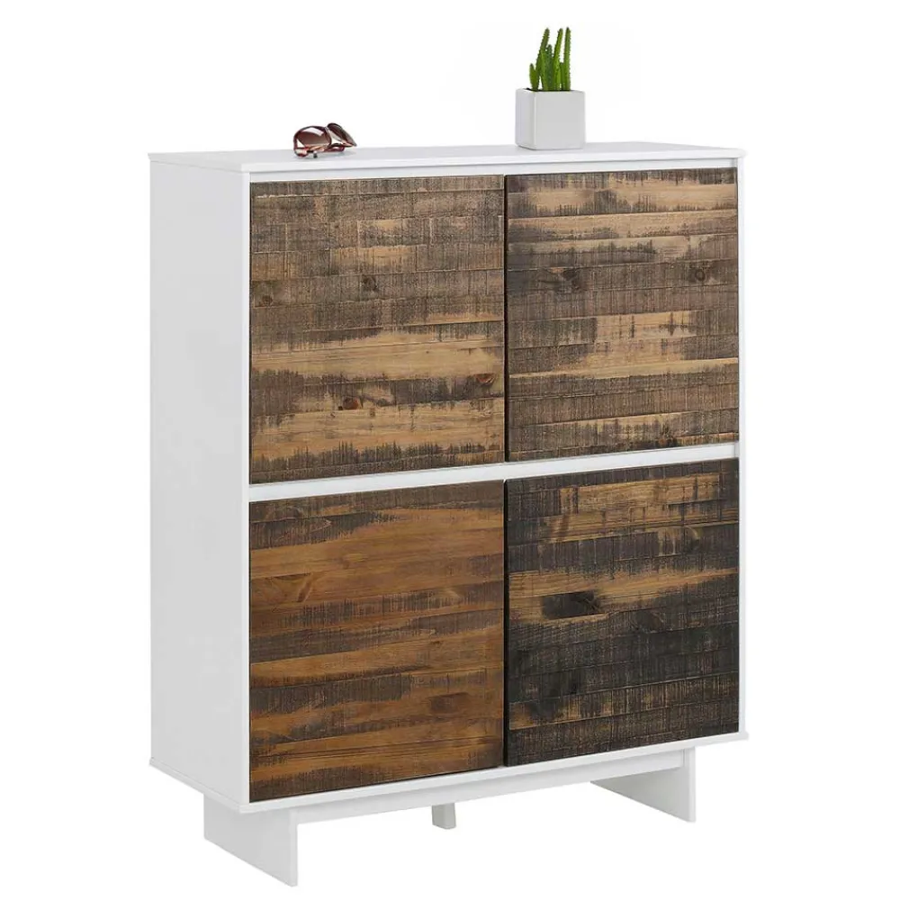 Wohnen Highboards<4-türiges Highboard im Scandi Chic - Chihu