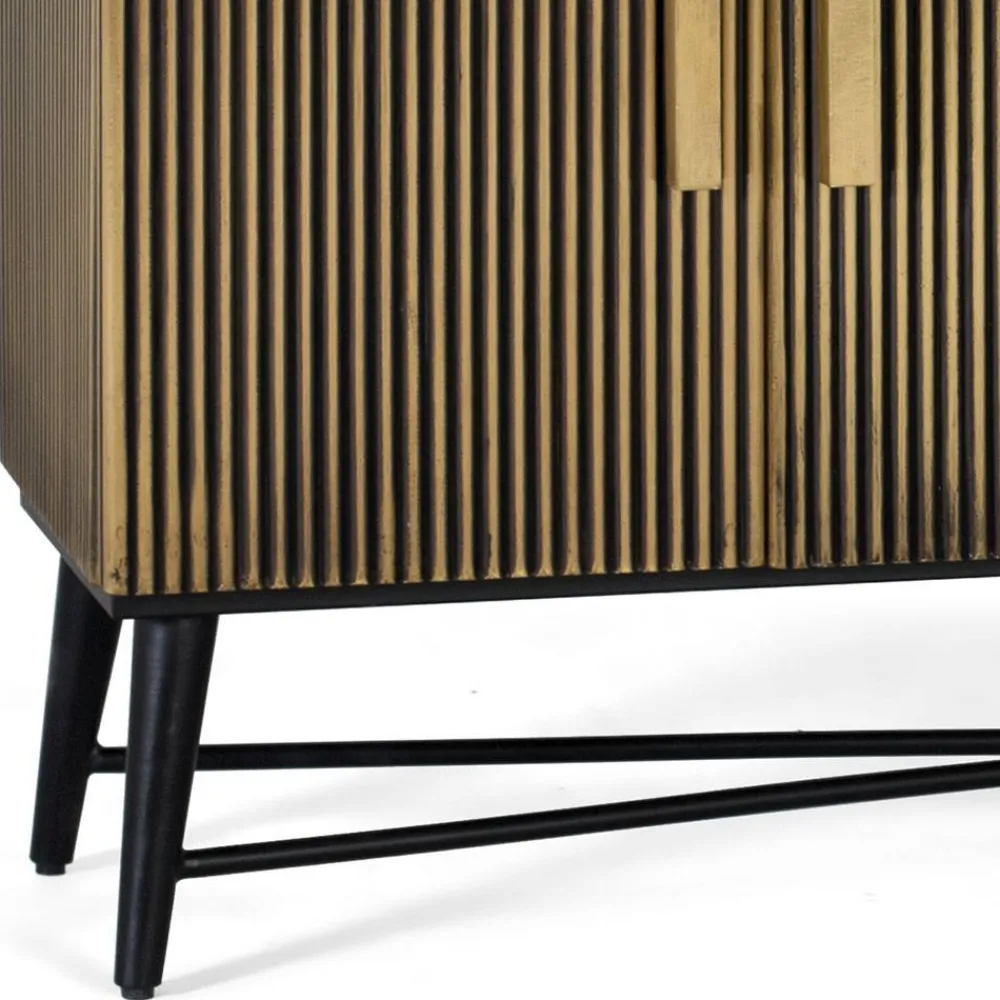 Wohnen Sideboards<4-türiges Sideboard mit Marmor Platte - Hayato