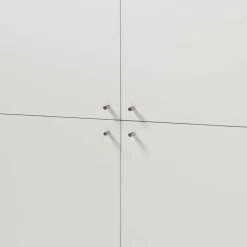 Wohnen Highboards<4-türiges Skandi Highboard in Weiß & Eiche - Cablos