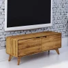 Wohnen Tv & Hifi-Möbel<2-türiges TV Lowboard aus Holz Wildeiche - Eavy I