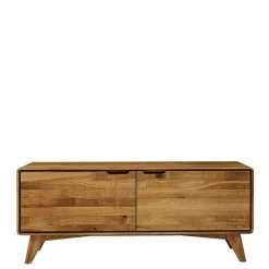 Wohnen Tv & Hifi-Möbel<2-türiges TV Lowboard aus Holz Wildeiche - Eavy I