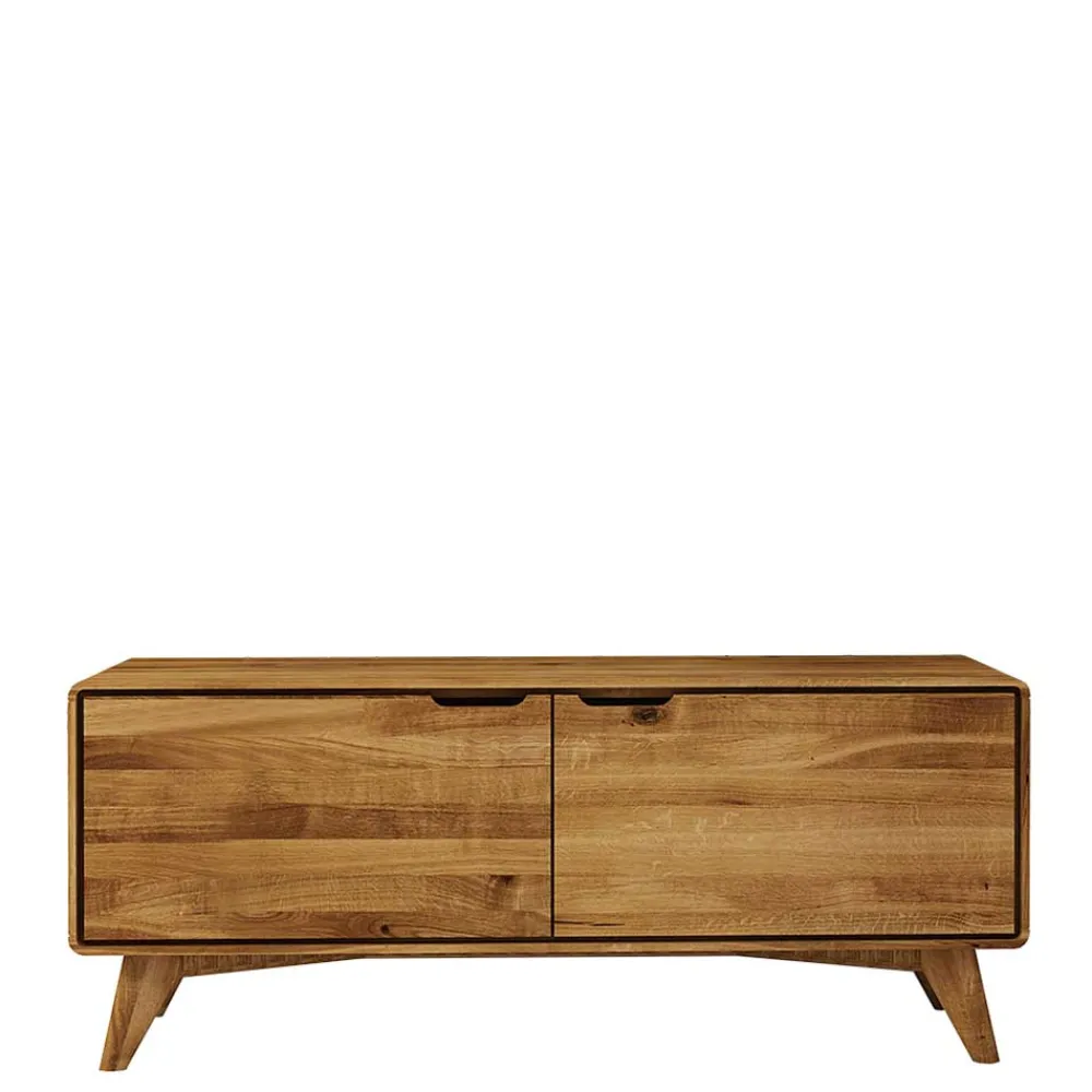 Wohnen Tv & Hifi-Möbel<2-türiges TV Lowboard aus Holz Wildeiche - Eavy I