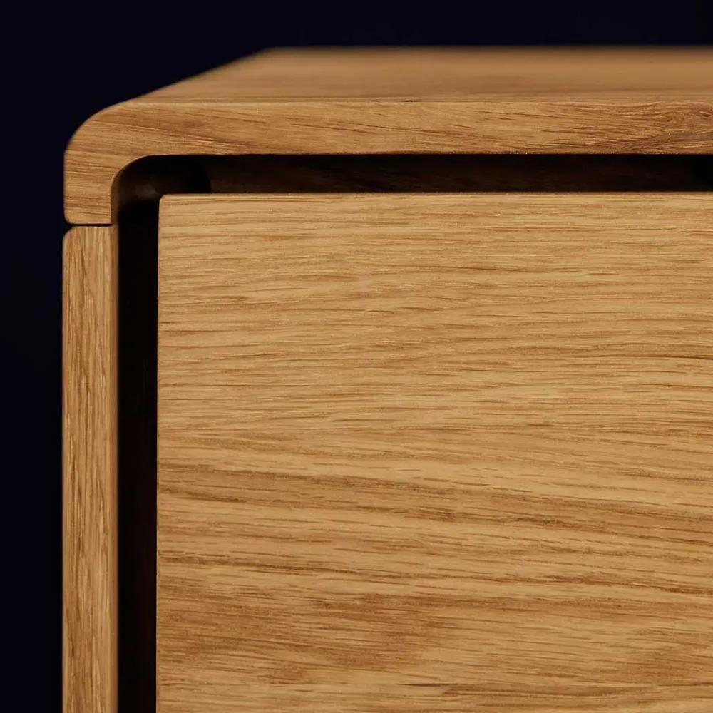 Wohnen Tv & Hifi-Möbel<2-türiges TV Lowboard aus Holz Wildeiche - Eavy I
