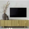 Wohnen Tv & Hifi-Möbel|Lowboards<4-türiges TV Lowboard in Khaki - Biledda