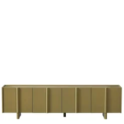 Wohnen Tv & Hifi-Möbel|Lowboards<4-türiges TV Lowboard in Khaki - Biledda