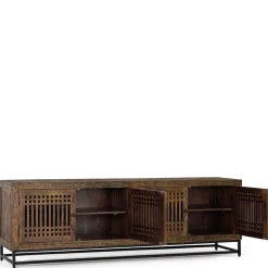 Wohnen Tv & Hifi-Möbel<4-türiges TV Lowboard mit 2 m Breite - Charin