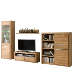 Wohnen Wohnwände<TV Anbauwand Croconia aus Wildeiche Massivholz (vierteilig)