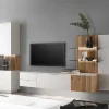 Wohnen Wohnwände<TV Anbauwand Designmöbel Set - Miloris (dreiteilig)