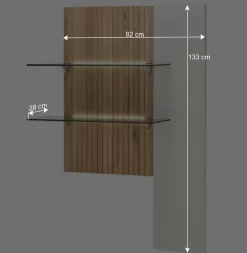 Wohnen Wohnwände<TV Anbauwand Designmöbel Set - Miloris (dreiteilig)