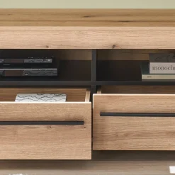Wohnen Wohnwände<TV Anbauwand in Eiche - Brocus (vierteilig)