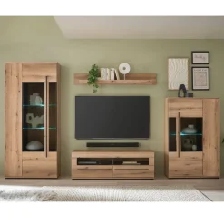 Wohnen Wohnwände<TV Anbauwand in Eiche - Brocus (vierteilig)