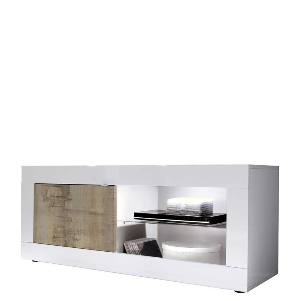 Wohnen Wohnwände<TV Anbauwand Kombination modern - Olvenion (dreiteilig)
