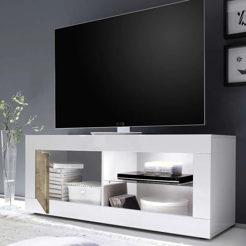 Wohnen Wohnwände<TV Anbauwand Kombination modern - Olvenion (dreiteilig)