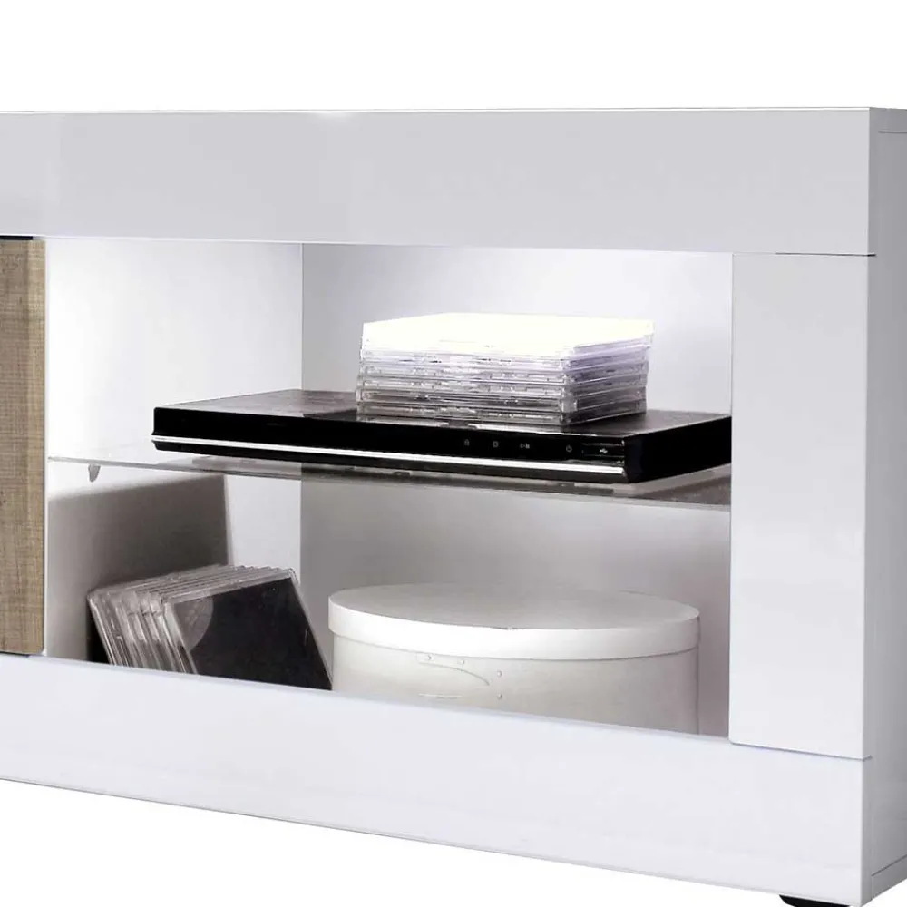 Wohnen Wohnwände<TV Anbauwand Kombination modern - Olvenion (dreiteilig)