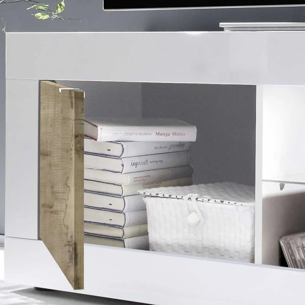 Wohnen Wohnwände<TV Anbauwand Kombination modern - Olvenion (dreiteilig)