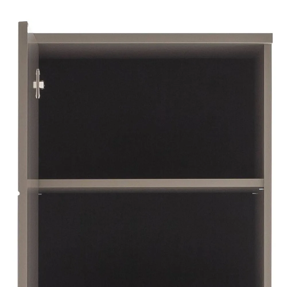Wohnen Wohnwände<TV Anbauwand Möbel in Grau - Teorina (dreiteilig)