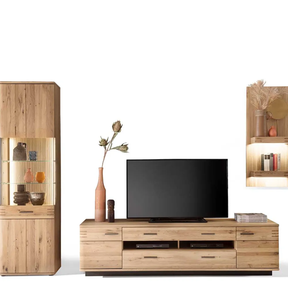 Wohnen Wohnwände<TV Anbauwand Möbel Kombination - Crupean (dreiteilig)