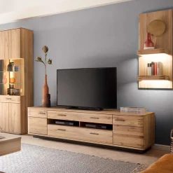 Wohnen Wohnwände<TV Anbauwand Möbel Kombination - Crupean (dreiteilig)