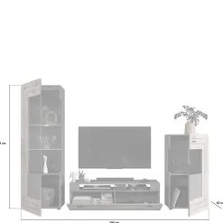 Wohnen Wohnwände<TV Anbauwand Möbel-Kombi modern - Scarlett (dreiteilig)