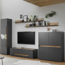 Wohnen Wohnwände<TV Anbauwand preisgünstig kaufen - Ahilav (fünfteilig)