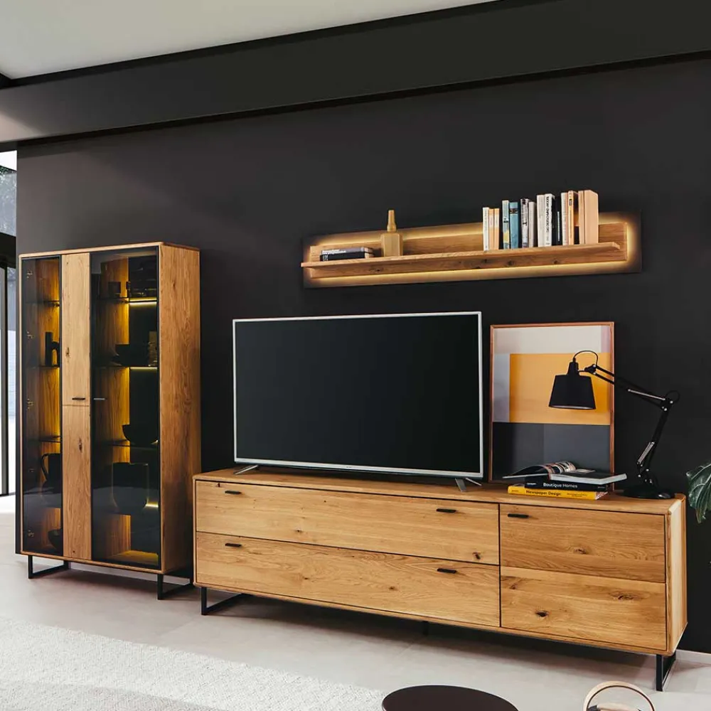 Wohnen Wohnwände<TV Anbauwand Schränke - Flacona (dreiteilig)