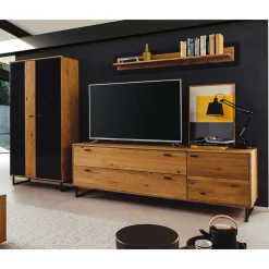 Wohnen Wohnwände<TV Anbauwand Schränke - Flacona (dreiteilig)