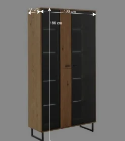 Wohnen Wohnwände<TV Anbauwand Schränke - Flacona (dreiteilig)